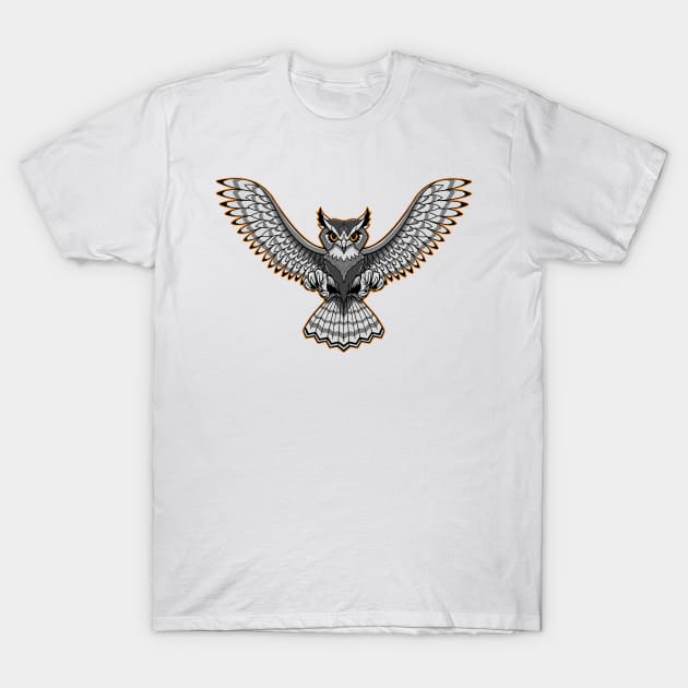 Owl Tattoo T-Shirt by Robbgoblin